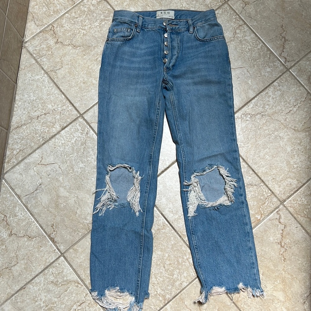 Distressed jeans